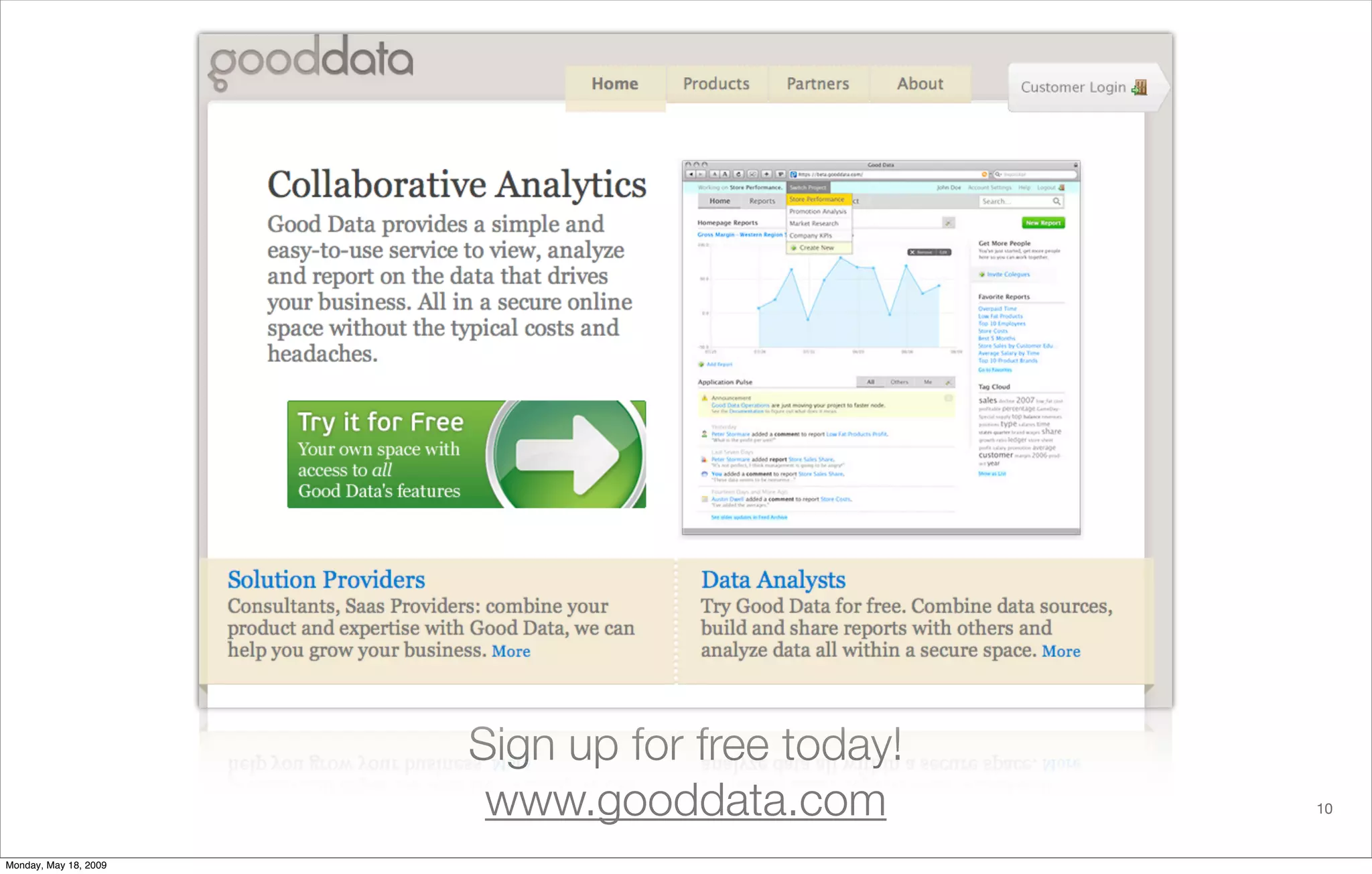 Good Data: Collaborative Analytics On Demand