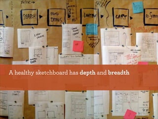A healthy sketchboard has depth and breadth
 