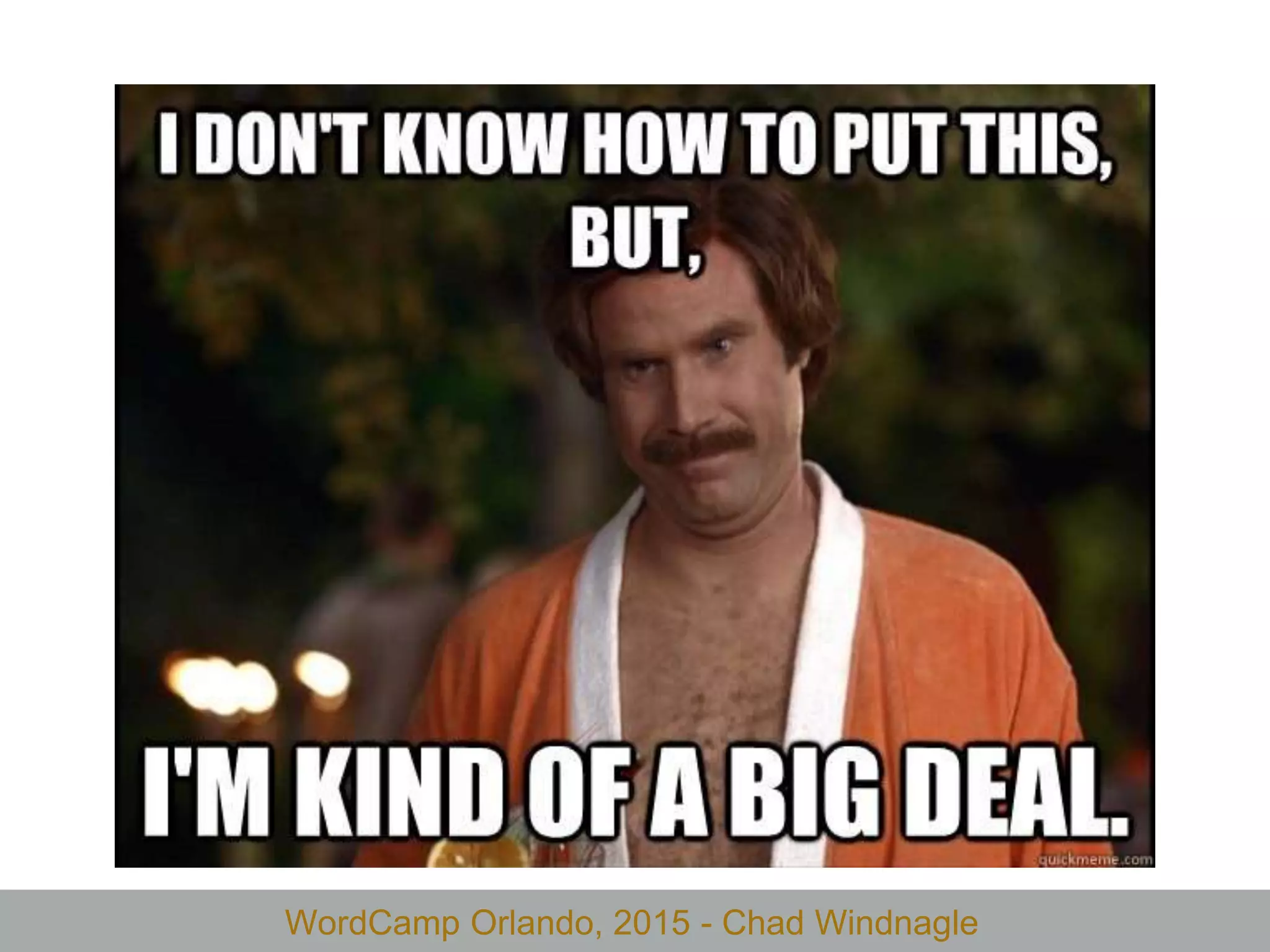 WordCamp Orlando, 2015 - Chad Windnagle
 