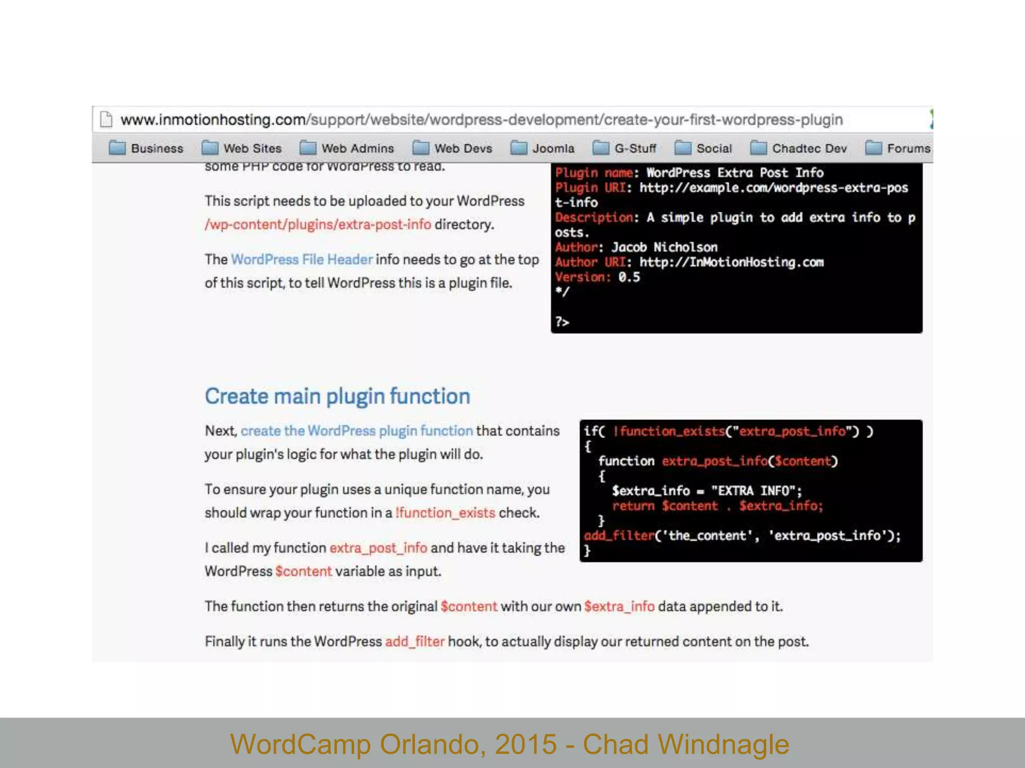WordCamp Orlando, 2015 - Chad Windnagle
 