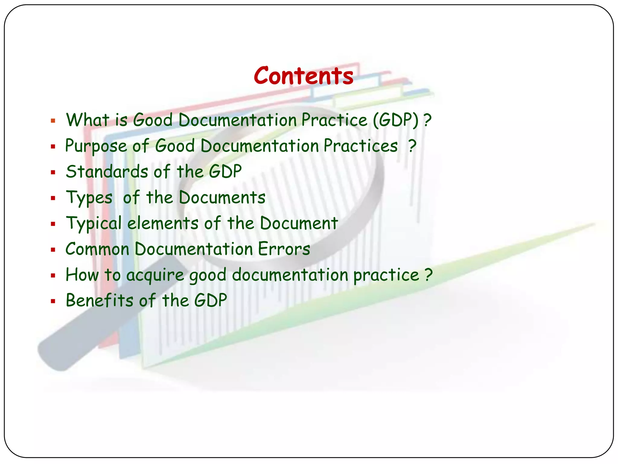 Good documentation practice | PPT