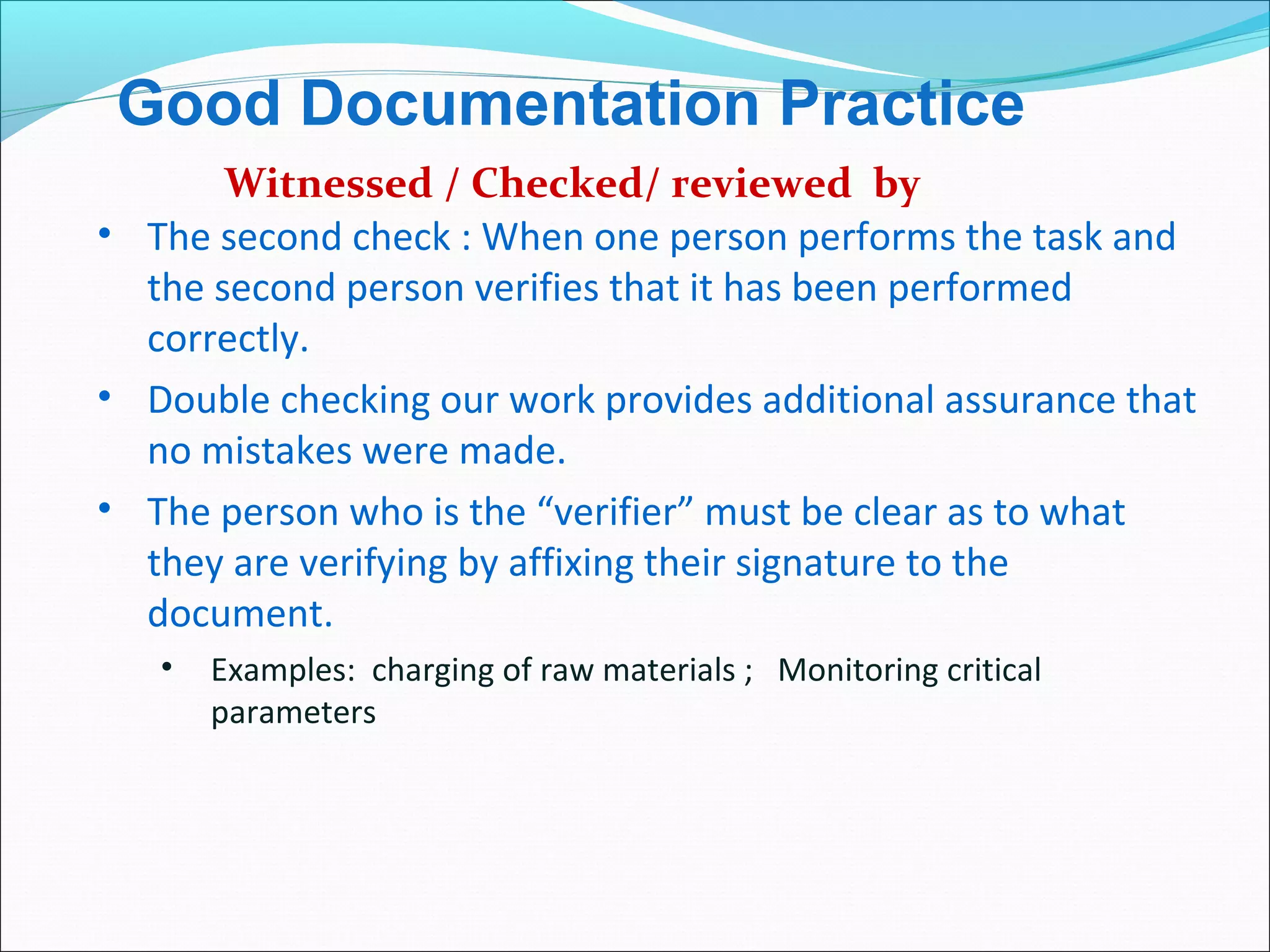 Good Documentation Practice | PPT