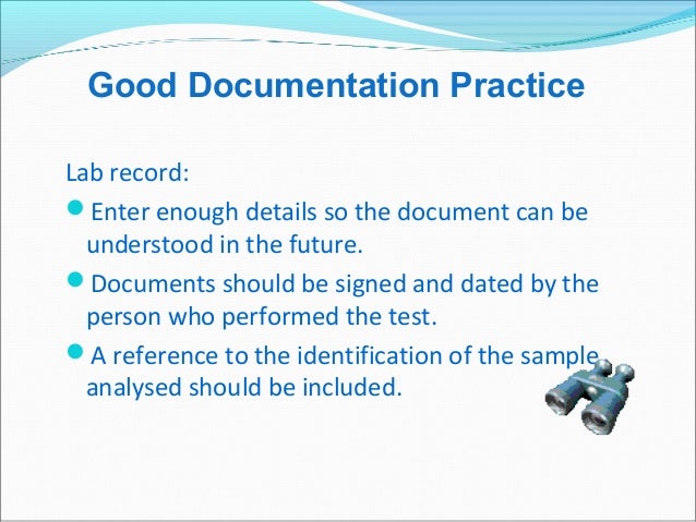 Good Documentation Practice