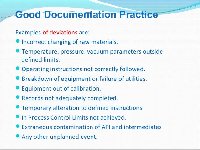 Good Documentation Practice