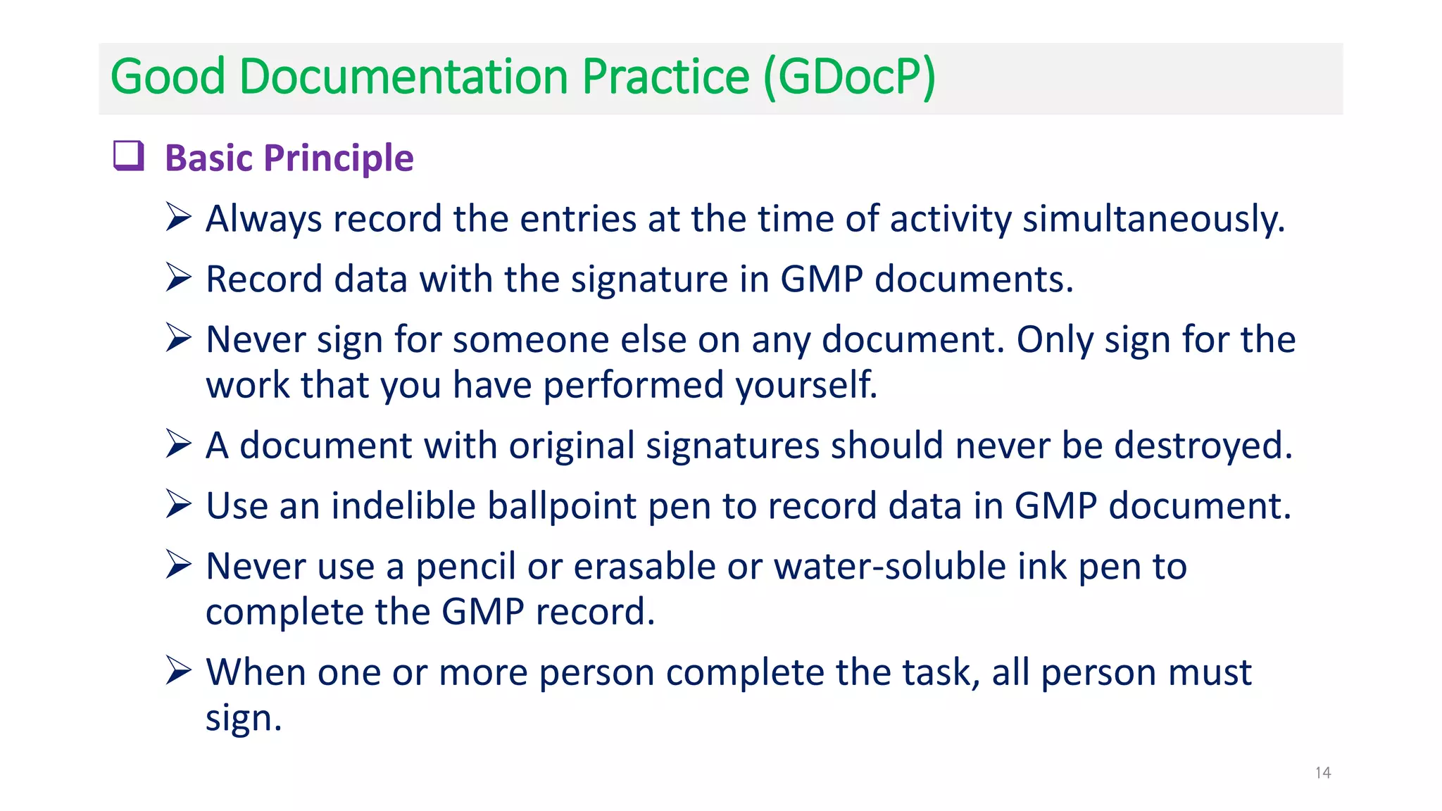 Good documentation practice | PPTX