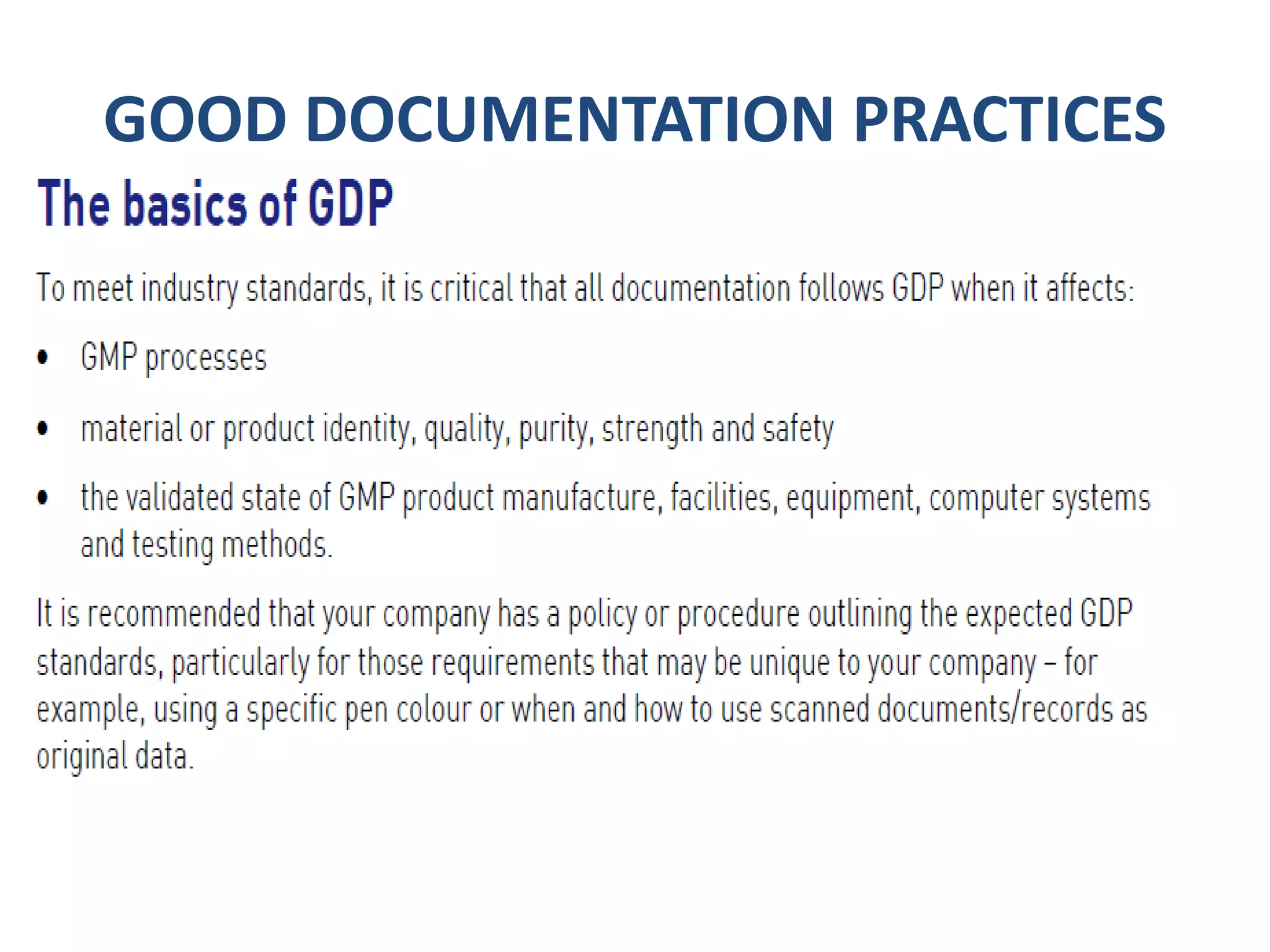Good documentation practices | PPTX