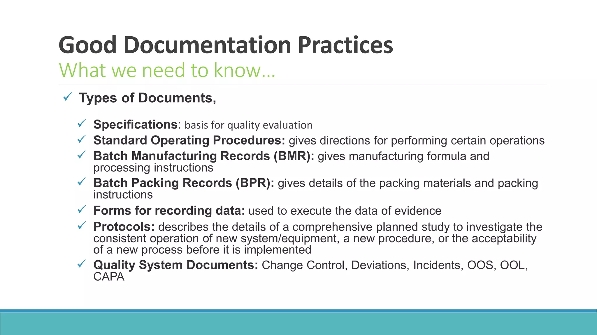 Good documentation practices | PPTX