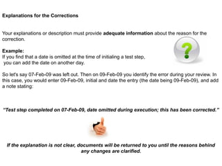 Gmp Time Correction Example Good Documentation practices in GMP rules | PPSX