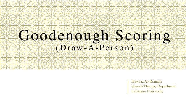 goodenough scoring psychometrics draw a person test interpretation