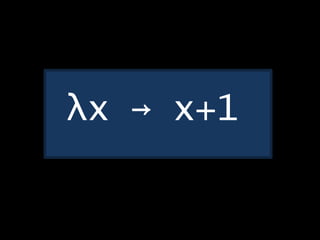λx → x+1
 