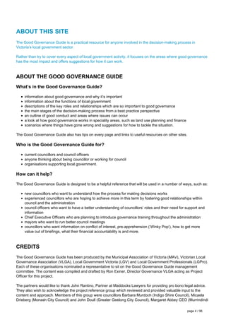 Good Governance Guide for Local Government | PDF