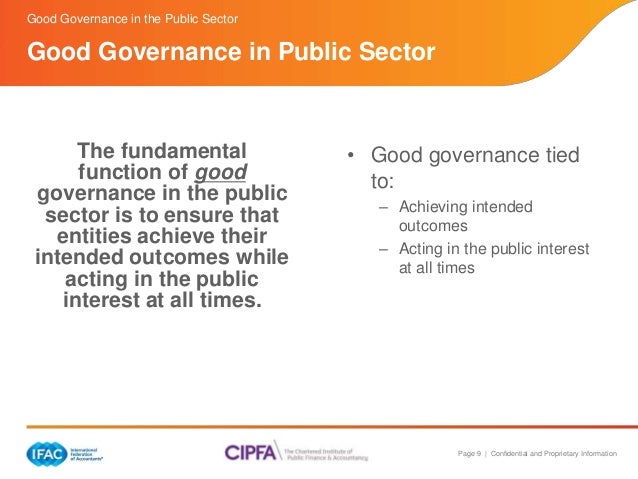 Good Governance in the Public Sector