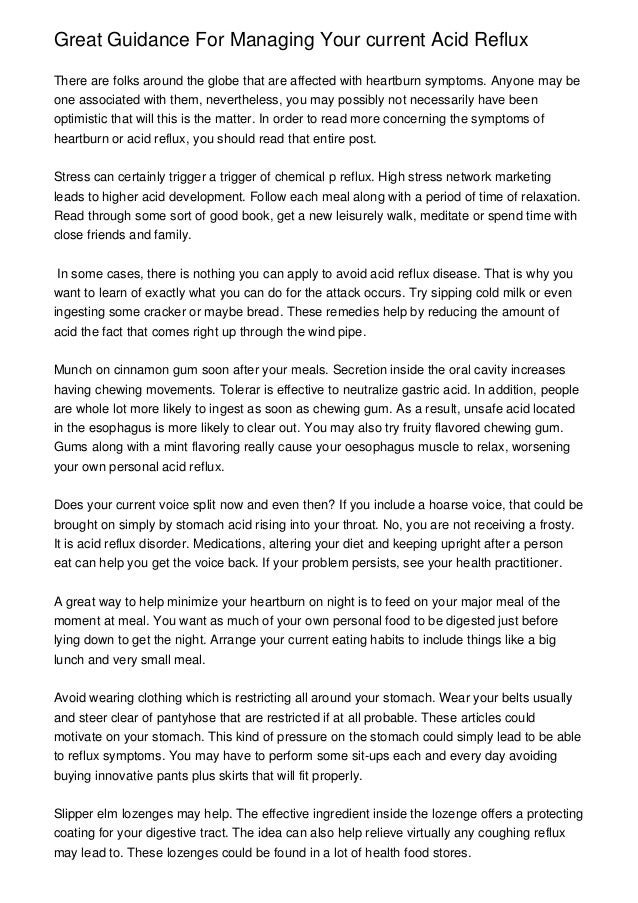 Great Guidance For Managing Your Current Acid Reflux slideshare