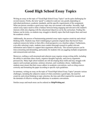 Good High School Essay Topics.pdf