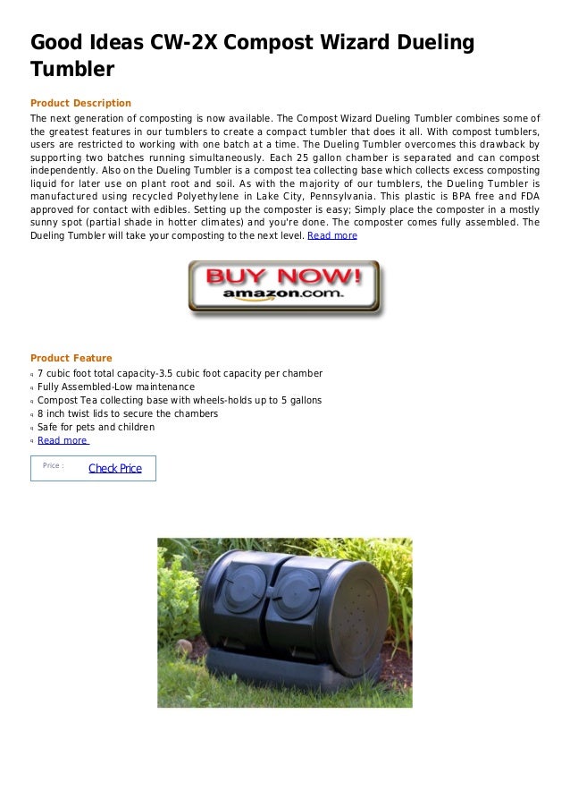 Good ideas cw 2 x compost wizard dueling tumbler