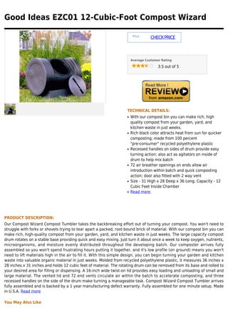 Good ideas ezc01 12 cubic-foot compost wizard | PDF