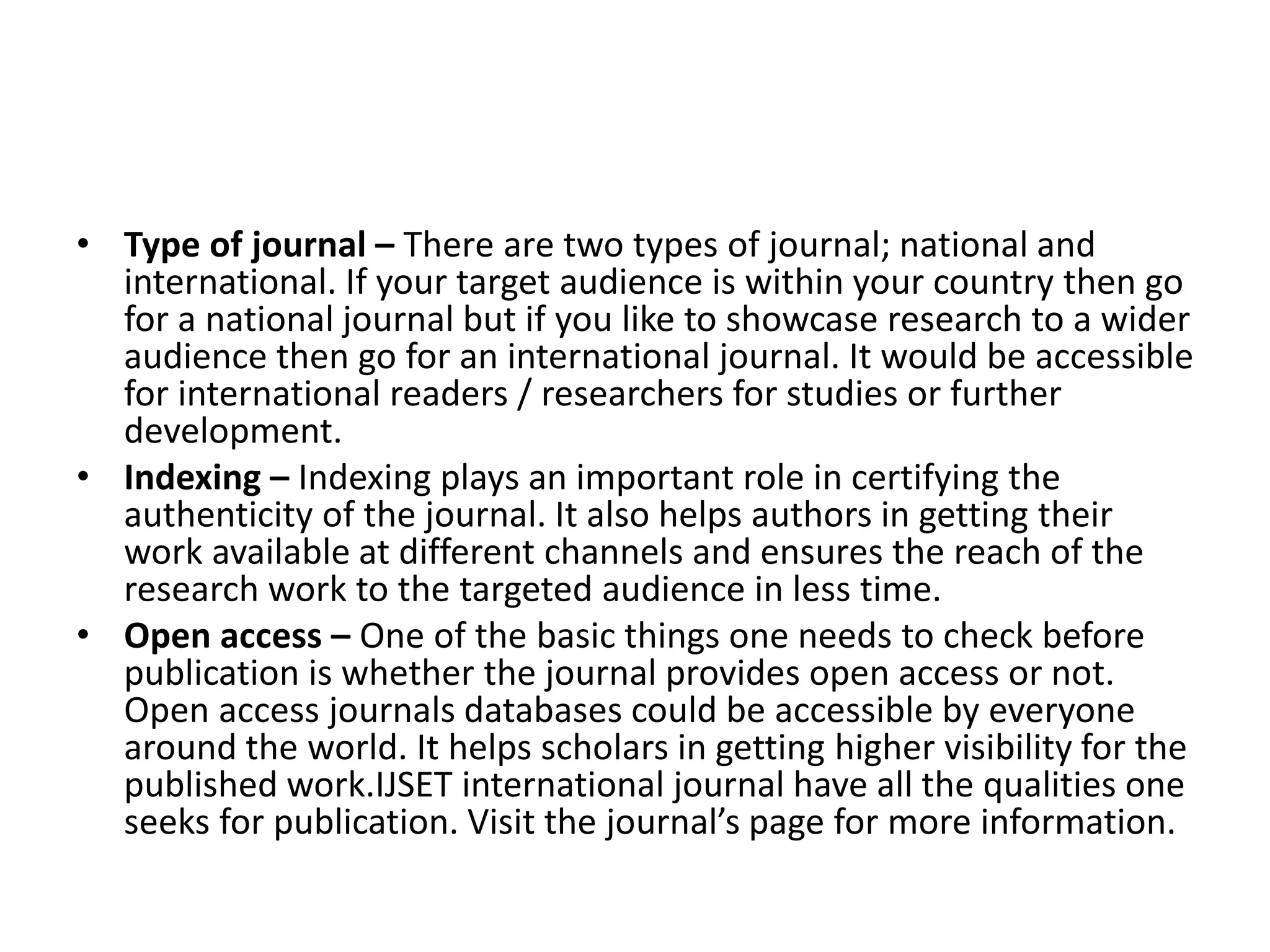 Good Journals For Computer Science Pdf Pptx