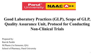 GOOD LABORATORY PRACTICE | PDF