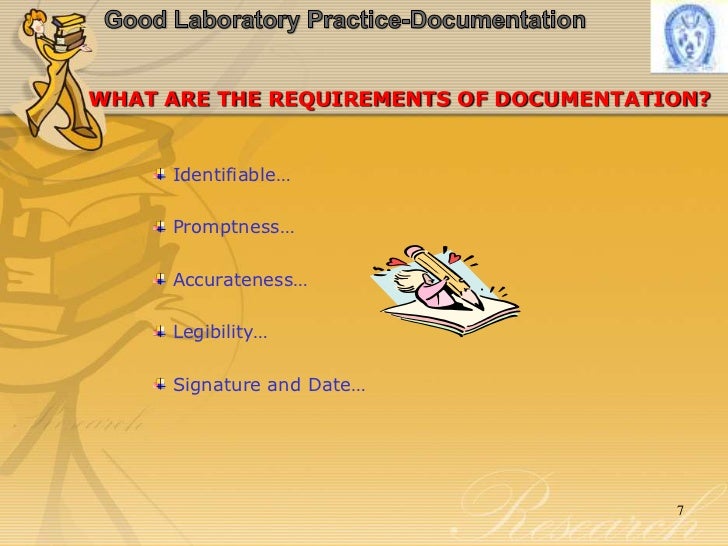 Good Laboratory Practice Documentation