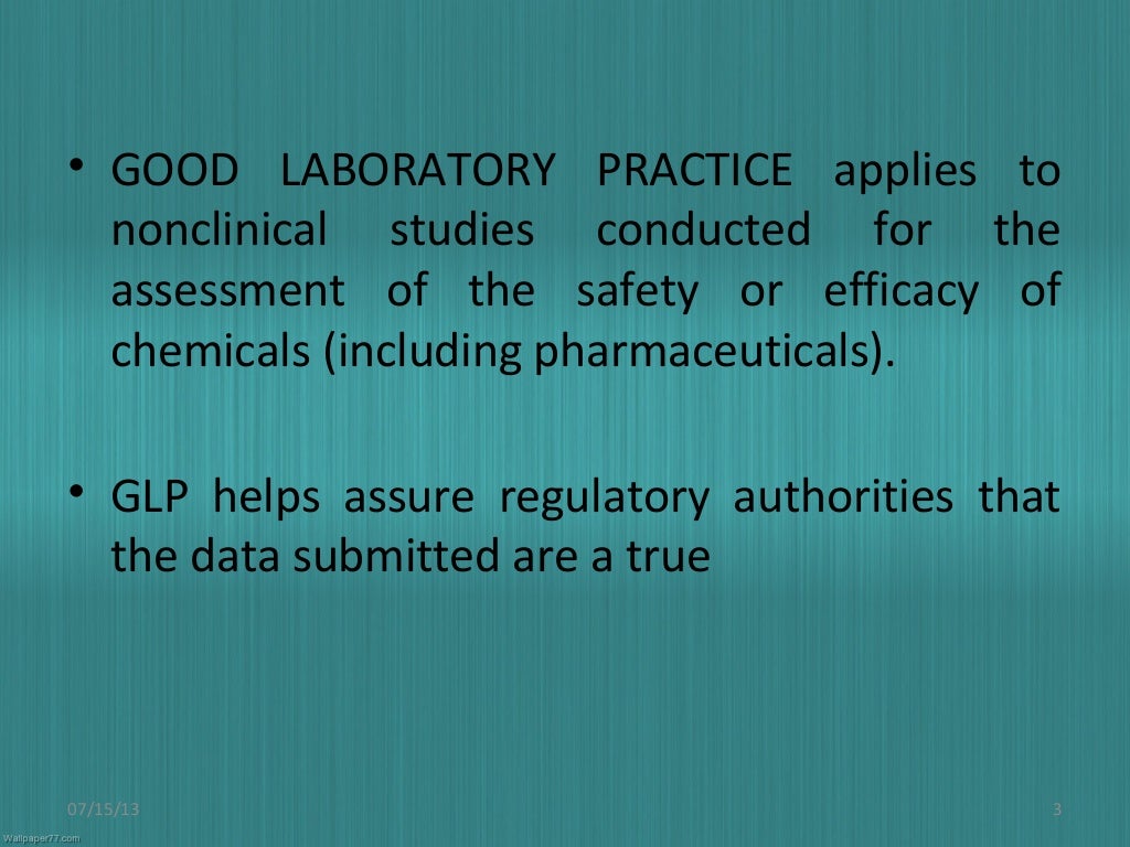 Good laboratory practices