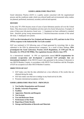 Good Laboratory Practices docx