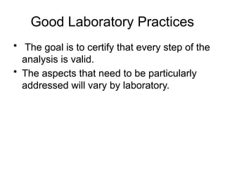 Comprehensive Guide to Good Laboratory Practices for Quality Assurance ...