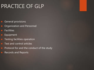 Good laboratory practices (GLP) himanshu | PPT
