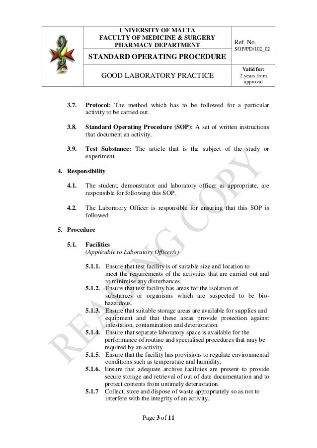 approval page document laboratory practice Good SOP approval page document laboratory practice Good SOP