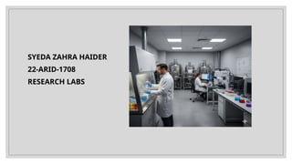 Sahid Lab Good lab practices presentation for graduate level | PPTX