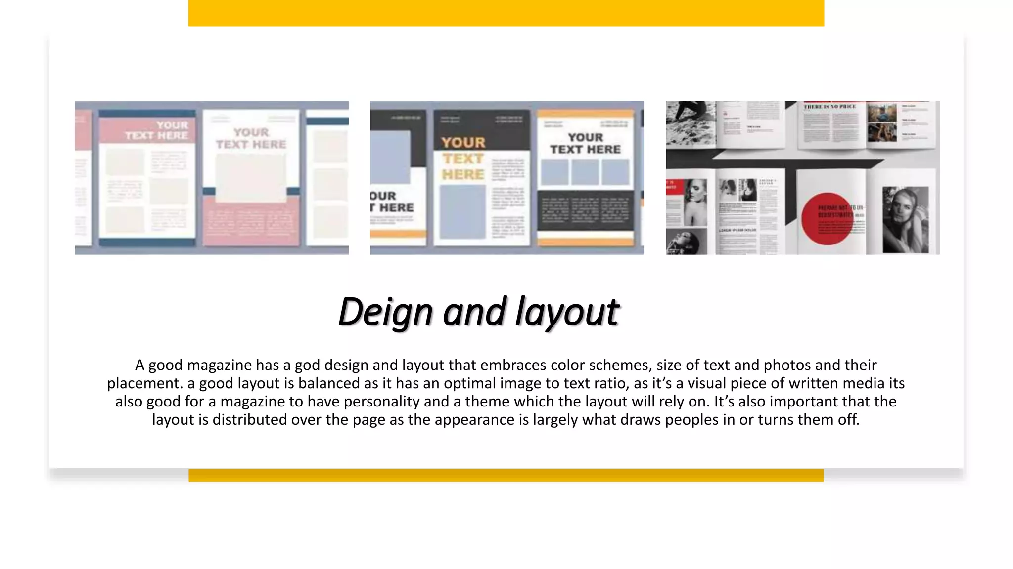 What makes a good magazine | PPT
