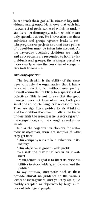 Good managers dont make policy decisions