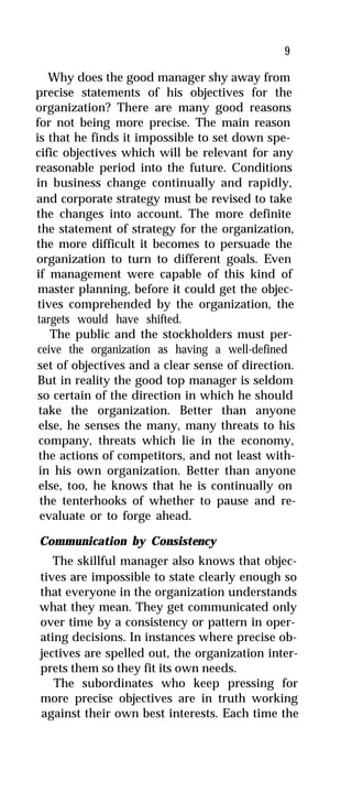 Good managers dont make policy decisions