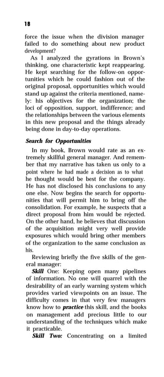 Good managers dont make policy decisions