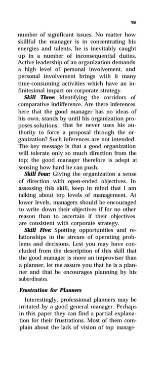 Good managers dont make policy decisions