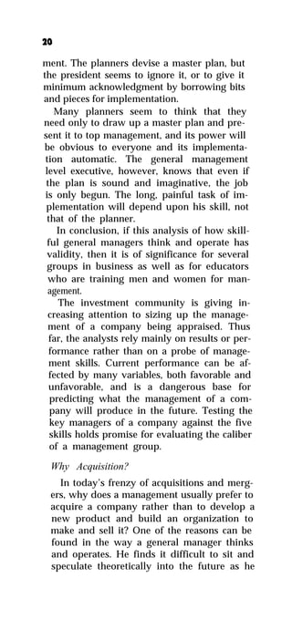 Good managers dont make policy decisions