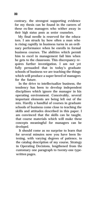 Good managers dont make policy decisions