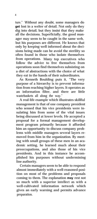 Good managers dont make policy decisions