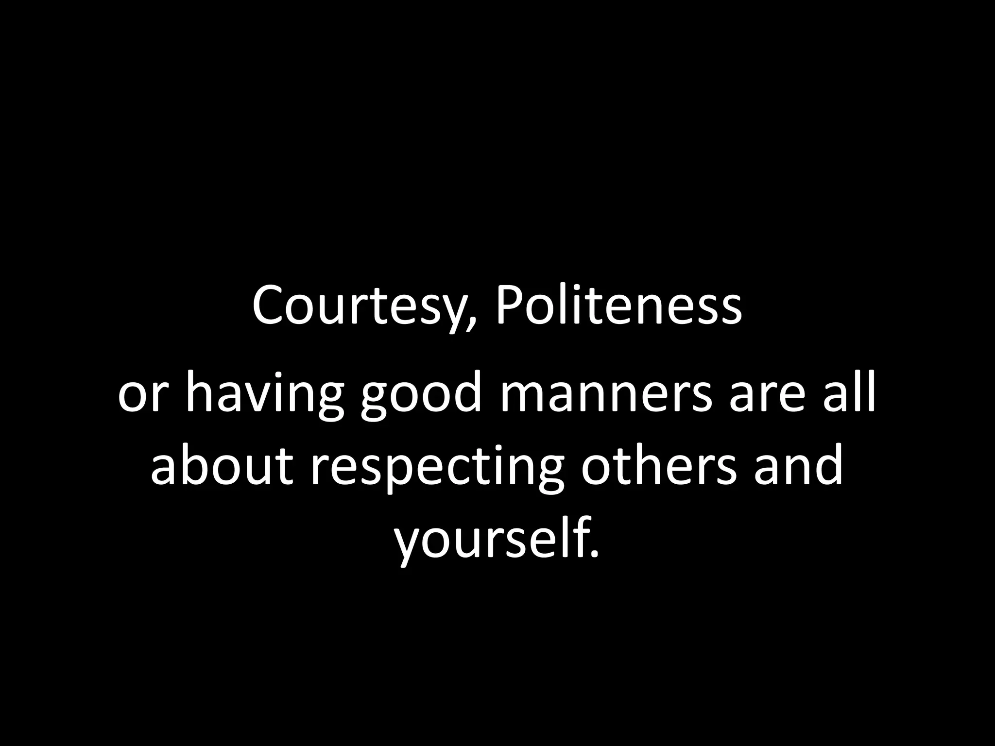 Good manners | PPTX