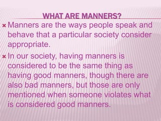 Good manners around the world