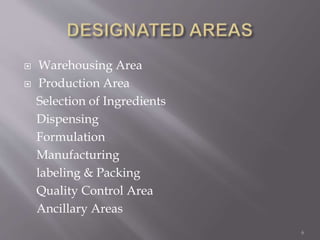 Formulation Packing Area GOOD MANUFACTURING & LABORATORY PRACTICES.pptx