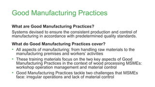 What are Good Manufacturing Practices?
Systems devised to ensure the consistent production and control of
manufacturing in...