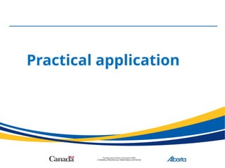 Practical application
 