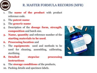 Mfr Method Schedule M drugs and Cosmetics_Good manufacturing practices | PPT
