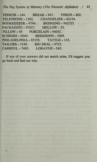 harry lorayne memory book peg words harry lorayne memory book peg words