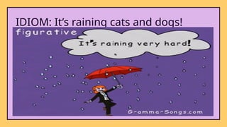 IDIOM: It’s raining cats and dogs!
 