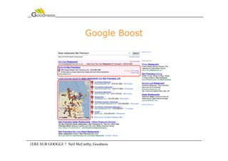 Google Boost




1ERE SUR GOOGLE ? Neil McCarthy, Goodness
 