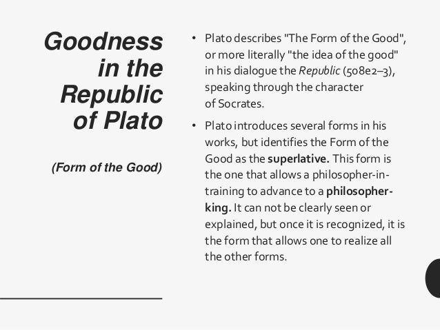goodness form of the good plato