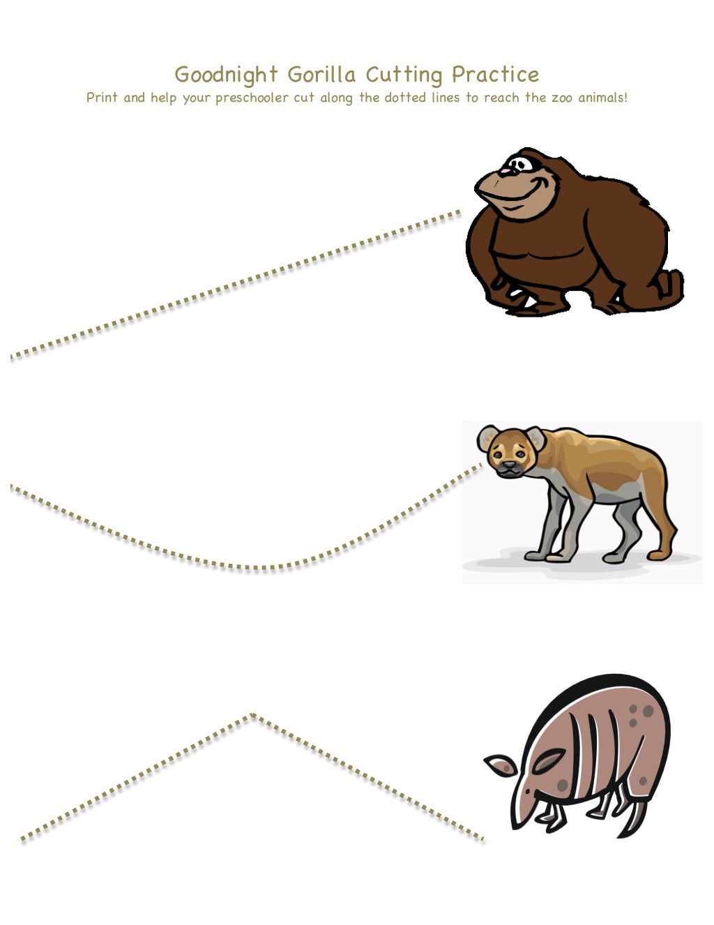 Goodnight gorilla-printables