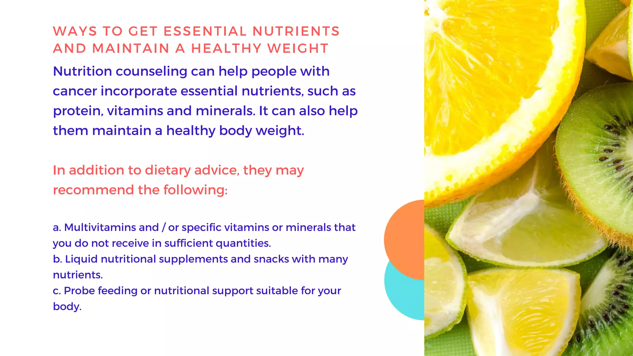 Good nutrition during cancer treatment -Oncology India | PPTX