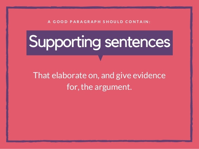 What does a good paragraph look like?